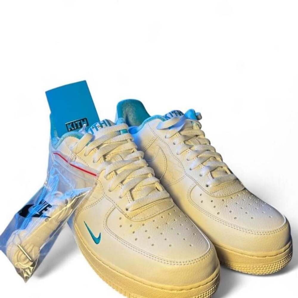 Nike Air Force 1 Low Kith Hawaii White Blue Sneakers DC9555-100